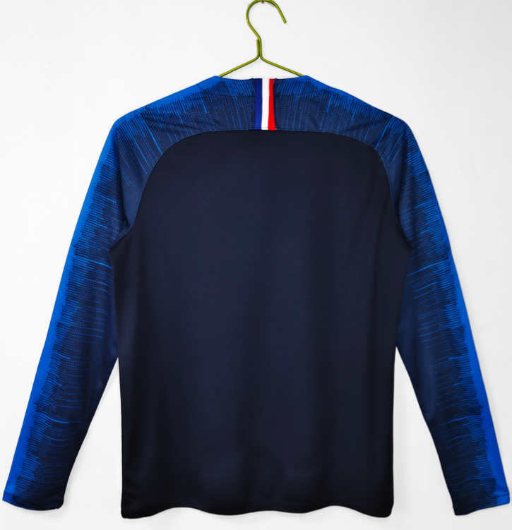 Frankrike Retro Hemmatröja VM 2018 – Klassisk Långärmad Fotbollströja 2 Frankrike Retro Hemmatröja VM 2018 – Klassisk Långärmad Fotbollströja-1