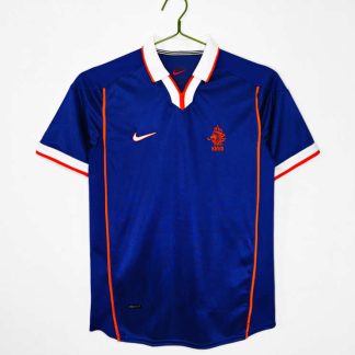 Nederländerna 1998/99 Retro Bortatröja – Klassisk Blå Fotbollströja