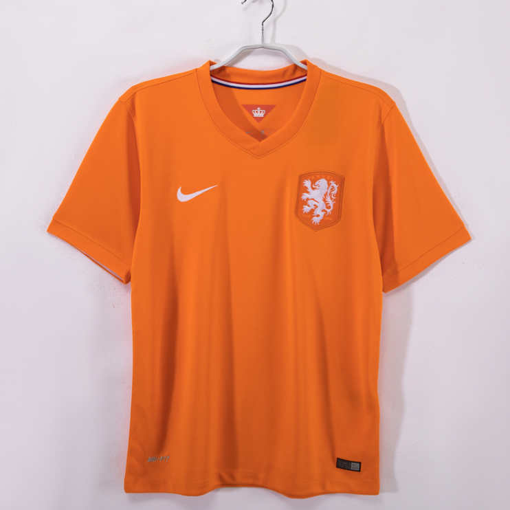 Nederländerna VM 2014 Retro Hemmatröja – Klassisk Fotbollströja 1 Nederländerna VM 2014 Retro Hemmatröja – Klassisk Fotbollströja