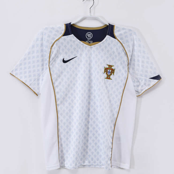 Portugal 2004 Retro Bortatröja – Klassisk Vit Fotbollströja 1 Portugal 2004 Retro Bortatröja – Klassisk Vit Fotbollströja