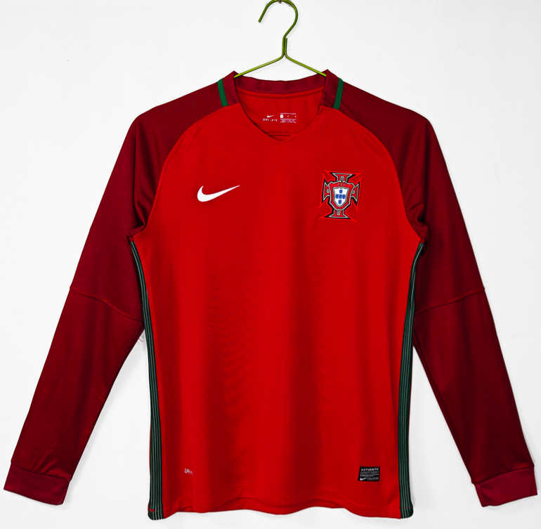 Portugal Retro Hemmatröja 2016 – Klassisk Långärmad Fotbollströja 1 Portugal Retro Hemmatröja 2016 – Klassisk Långärmad Fotbollströja