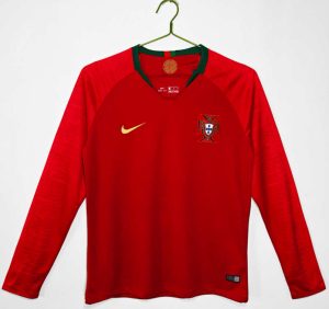 Portugal Retro Hemmatröja VM 2018 – Klassisk Långärmad Fotbollströja