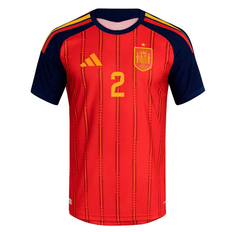 Spanien VM 2026 Hemmatröja Herr – Dani Carvajal #2 Kortärmad Fotbollströja 2 Spanien Hemmatröja VM 2026 Herr – Dani Carvajal #2 Fotbollströja