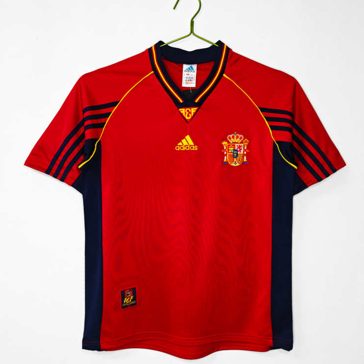 Spanien Retro Hemmatröja 1998 – Klassisk Fotbollströja Spanien Retro Hemmatröja 1998 – Klassisk Fotbollströja