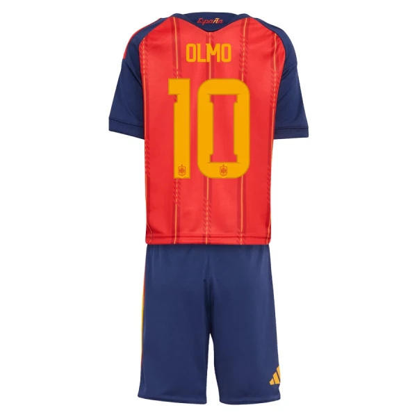 Spanien VM 2026 Hemmaställ Barn – Dani Olmo #10 Kortärmad Tröja + Shorts 1 Spanien VM 2026 Hemmaställ Barn – Dani Olmo #10 Kortärmad Tröja + Shorts