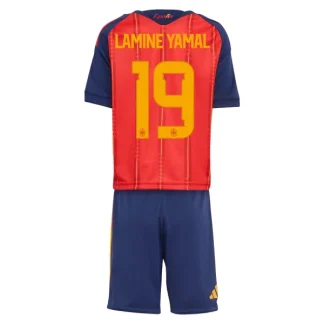 Spanien VM 2026 Hemmaställ Barn – Lamine Yamal #19 Kortärmad Tröja + Shorts