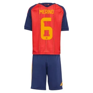 Spanien VM 2026 Hemmaställ Barn – Mikel Merino #6 Kortärmad Tröja + Shorts