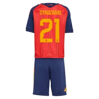 Spanien VM 2026 Hemmaställ Barn – Mikel Oyarzabal #21 Kortärmad Tröja + Shorts