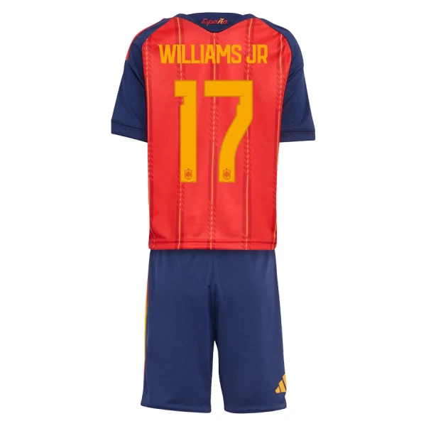 Spanien VM 2026 Hemmaställ Barn – Nico Williams #17 Kortärmad Tröja + Shorts 1 Spanien VM 2026 Hemmaställ Barn – Nico Williams #17 Kortärmad Tröja + Shorts