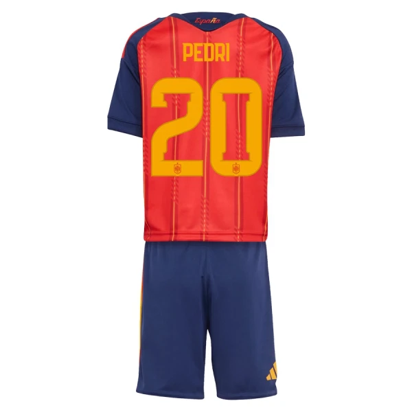 Spanien VM 2026 Hemmaställ Barn – Pedri #20 Kortärmad Tröja + Shorts