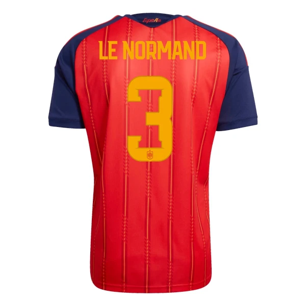 Spanien VM 2026 Hemmatröja Herr – Robin Le Normand #3 Kortärmad Fotbollströja 1 Spanien VM 2026 Hemmatröja Herr – Robin Le Normand #3 Kortärmad Fotbollströja