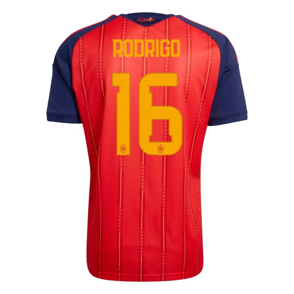 Spanien VM 2026 Hemmatröja Herr – Rodrigo #16 Kortärmad Fotbollströja