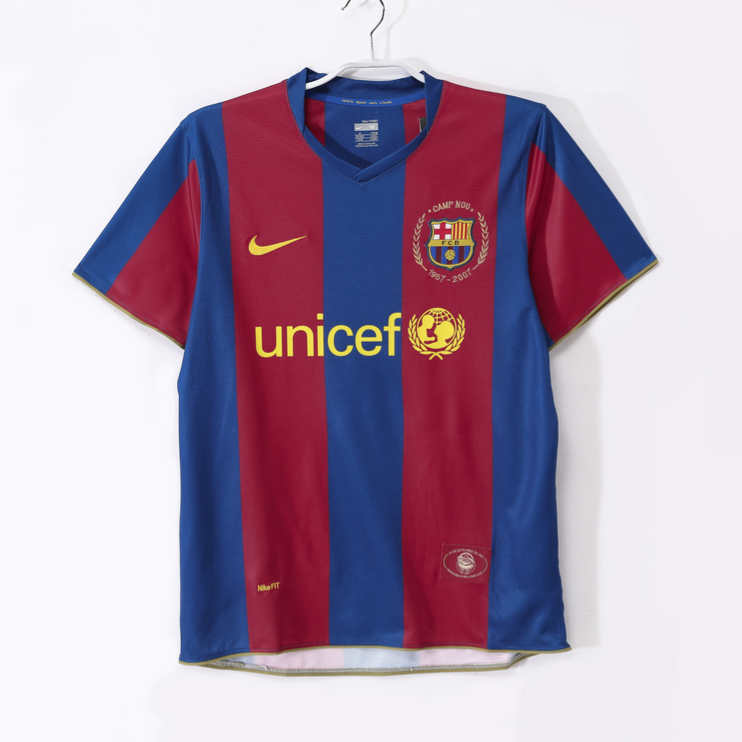 Barcelona Hemmatröja 2007/08 Retro Fotbollströja 1 Barcelona Hemmatröja 2007/08 Retro Fotbollströja
