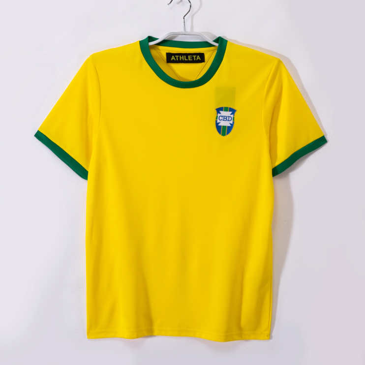 Brasilien VM 1970 Retro Hemmatröja – Klassisk Fotbollströja 1 Brasilien 1970 Retro Hemmatröja – Klassisk Fotbollströja