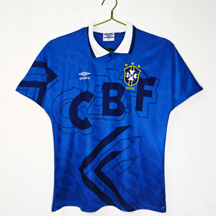 Brasilien 1992 Retro Bortatröja Blå – Klassisk Fotbollströja Brasilien 1992 Retro Bortatröja Blå – Klassisk Fotbollströja