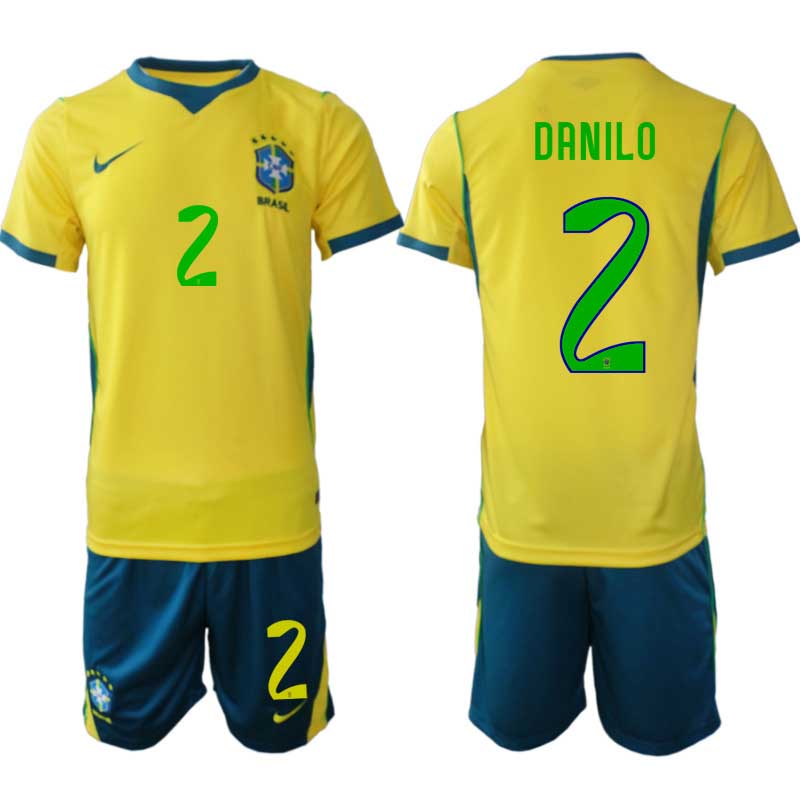 Brasilien Hemmaställ VM 2026 Danilo #2 Herr – Fotbollströja + Shorts 1 Brasilien Hemmaställ VM 2026 Danilo #2 Herr – Fotbollströja + Shorts