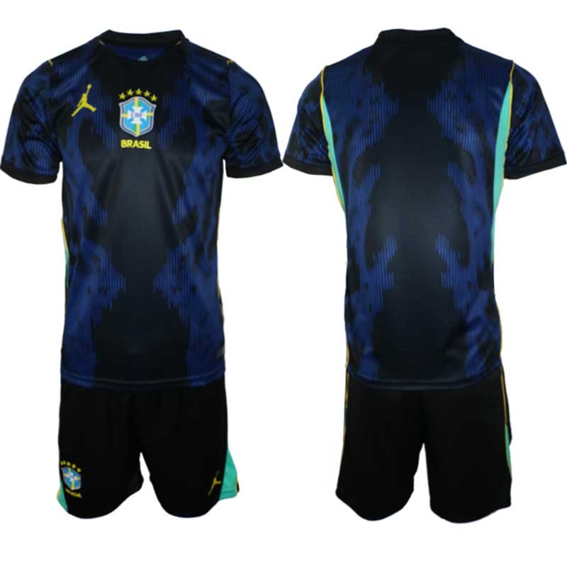 Brasilien VM 2026 Bortaställ Herr – Fotbollströja + Shorts