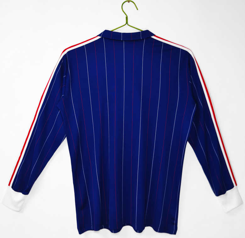 Frankrike 1980/82 Retro Hemmatröja – Klassisk Långärmad Fotbollströja