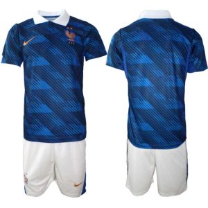 Frankrike Hemmaställ VM 2026 Herr – Fotbollströja + Shorts