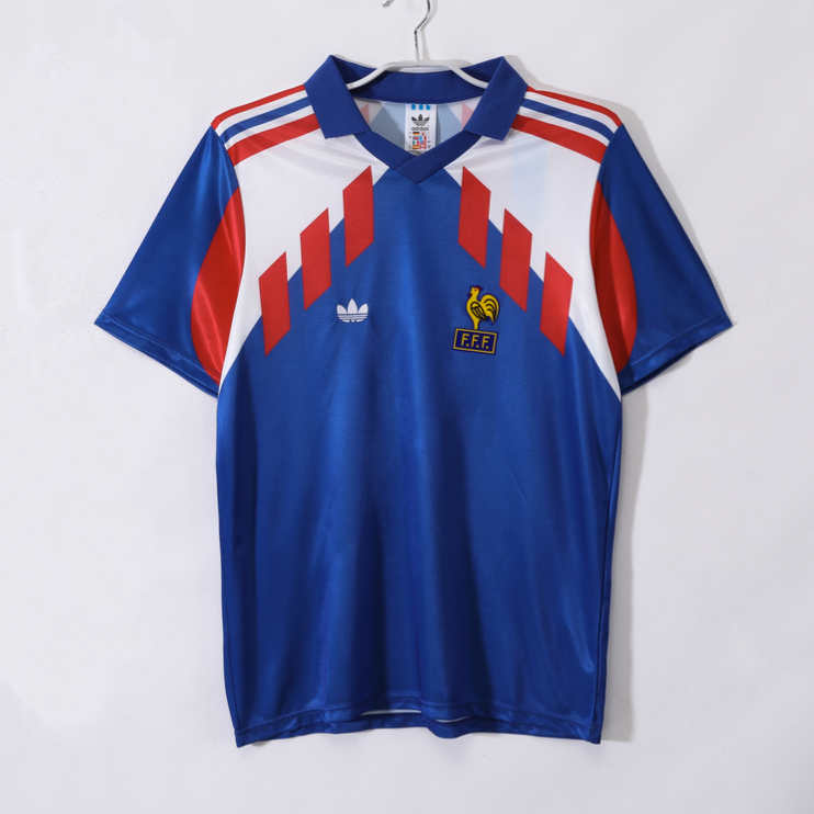 Frankrike VM 1990 Retro Hemmatröja – Klassisk Fotbollströja 1 Frankrike VM 1990 Retro Hemmatröja – Klassisk Fotbollströja