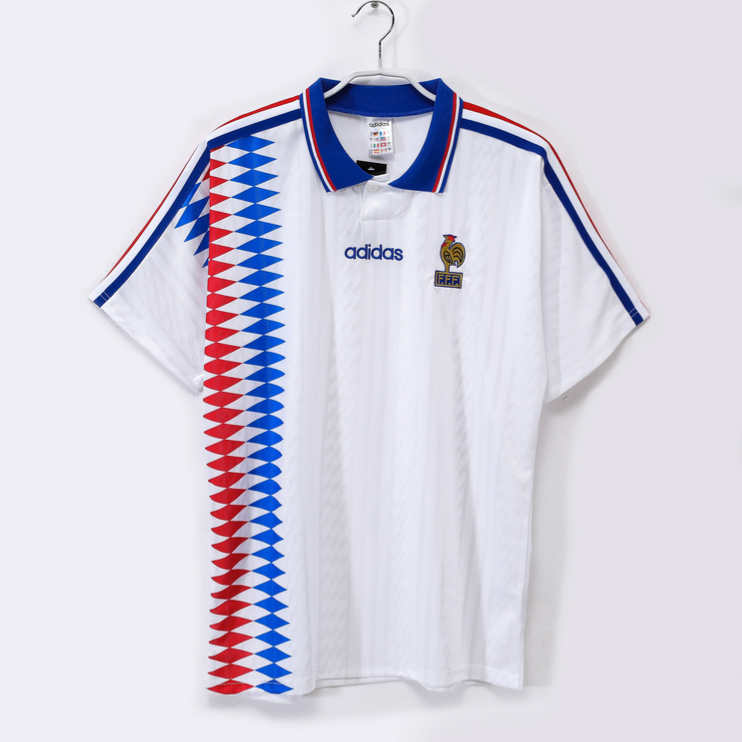 Frankrike VM 1994 Retro Bortatröja – Klassisk Fotbollströja 1 Frankrike VM 1994 Retro Bortatröja – Klassisk Fotbollströja