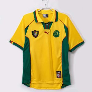 Kamerun 1998/99 Retro Bortatröja – Gul Klassisk Fotbollströja