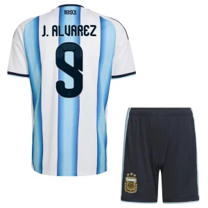 Argentina Hemmaställ VM 2026 Barn – Julián Álvarez #9 Fotbollströja