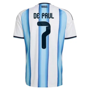 Argentina Hemmatröja VM 2026 Herr – Rodrigo De Paul #7 Fotbollströja