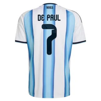 Argentina Hemmatröja VM 2026 Herr – Rodrigo De Paul #7 Fotbollströja