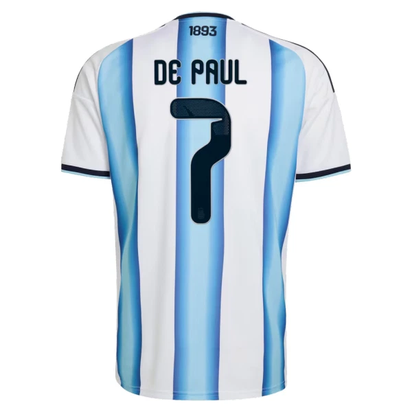 Argentina Hemmatröja VM 2026 Herr – Rodrigo De Paul #7 Fotbollströja