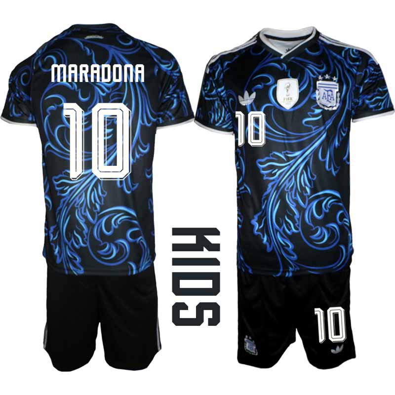 Argentina VM 2026 Bortatröja Barn – Diego Maradona #10 Fotbollströja och Shorts Set 1 Argentina VM 2026 Bortatröja Barn – Diego Maradona #10 Fotbollströja och Shorts Set