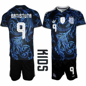 Argentina VM 2026 Bortatröja Barn – Gabriel Batistuta #9 Fotbollströja och Shorts Set