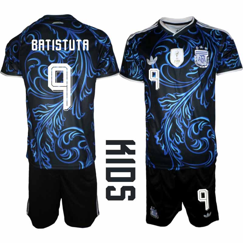 Argentina VM 2026 Bortatröja Barn – Gabriel Batistuta #9 Fotbollströja och Shorts Set 1 Argentina VM 2026 Bortatröja Barn – Gabriel Batistuta #9 Fotbollströja och Shorts Set