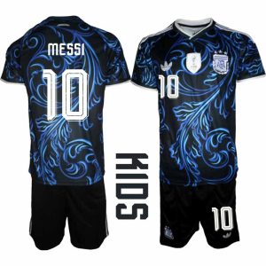 Argentina VM 2026 Bortatröja Barn – Lionel Messi #10 Fotbollströja och Shorts Set