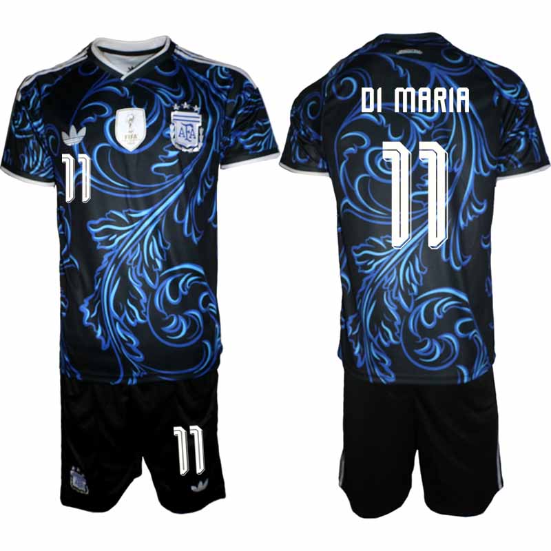 Argentina VM 2026 Bortatröja Herr – Ángel Di María #11 Fotbollströja och Shorts Set