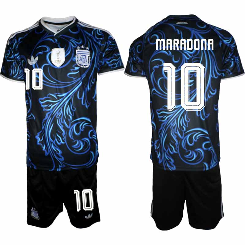 Argentina VM 2026 Bortatröja Herr – Diego Maradona #10 Fotbollströja och Shorts Set 1 Argentina VM 2026 Bortatröja Herr – Diego Maradona #10 Fotbollströja och Shorts Set