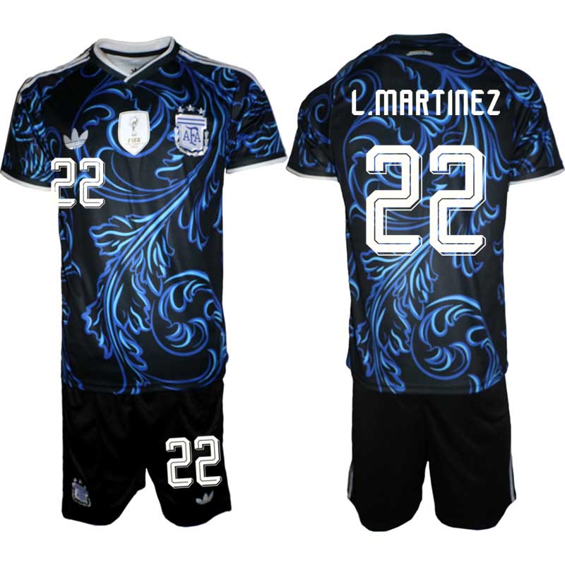 Argentina VM 2026 Bortatröja Herr – Lautaro Martínez #22 Fotbollströja och Shorts Set 1 Argentina VM 2026 Bortatröja Herr – Lautaro Martínez #22 Fotbollströja och Shorts Set