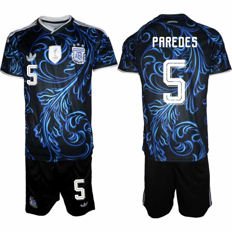 Argentina VM 2026 Bortatröja Herr – Leandro Paredes #5 Fotbollströja och Shorts Set 1 Argentina VM 2026 Bortatröja Herr – Leandro Paredes #5 Fotbollströja och Shorts Set