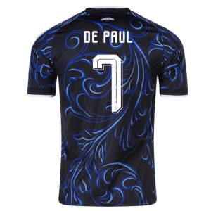 Argentina VM 2026 Bortatröja Herr Rodrigo De Paul #7 Kortärmad Fotbollströja