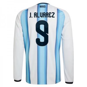 Argentina VM 2026 Hemmatröja Herr – Julián Alvarez #9 Långärmad Fotbollströja