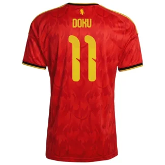 Belgien Hemmatröja VM 2026 Herr – Jérémy Doku #11 Fotbollströja