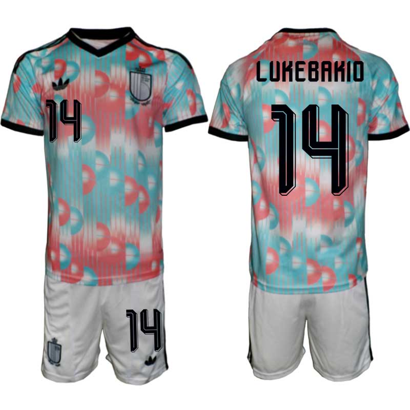 Belgien VM 2026 Bortatröja Herr – Dodi Lukebakio #14 Fotbollströja och Shorts Set 1 Belgien VM 2026 Bortatröja Herr – Dodi Lukebakio #14 Fotbollströja och Shorts Set