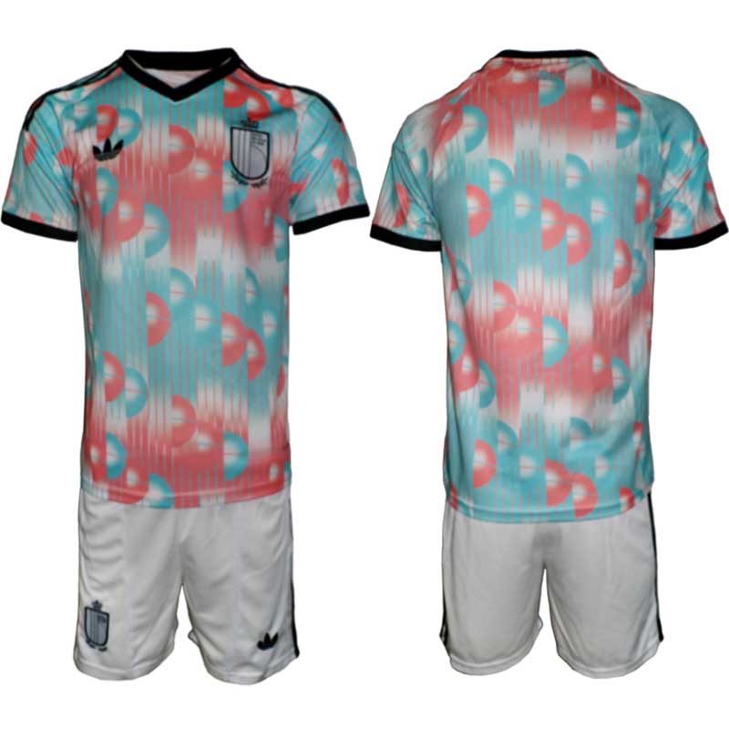 Belgien VM 2026 Bortatröja Herr – Fotbollströja och Shorts Set 1 Belgien VM 2026 Bortatröja Herr – Fotbollströja och Shorts Set