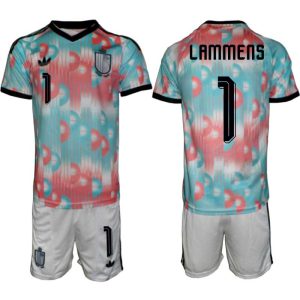 Belgien VM 2026 Bortatröja Herr – Senne Lammens #1 Fotbollströja och Shorts Set