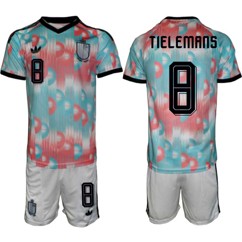 Belgien VM 2026 Bortatröja Herr – Youri Tielemans #8 Fotbollströja och Shorts Set 1 Belgien VM 2026 Bortatröja Herr – Youri Tielemans #8 Fotbollströja och Shorts Set