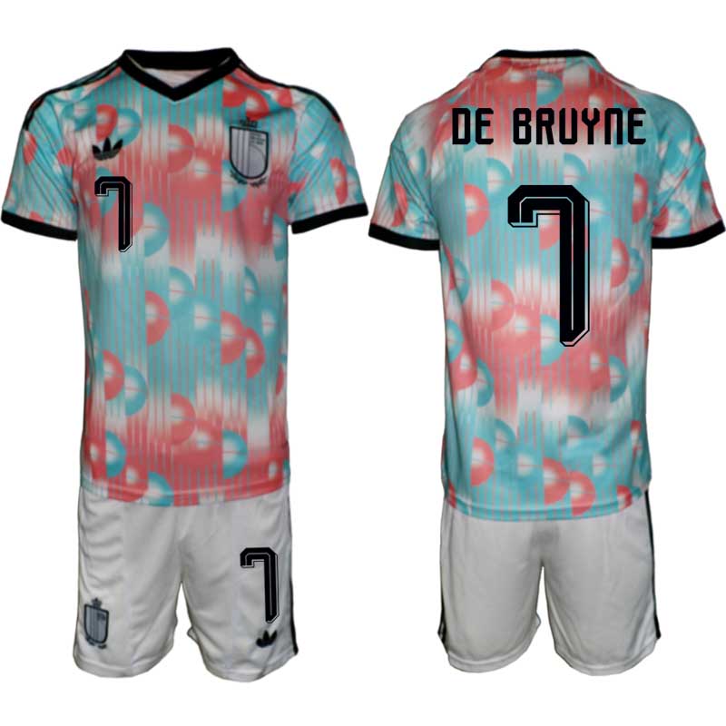 Belgien VM 2026 Bortatröja Herr – Kevin De Bruyne #7 Fotbollströja och Shorts Set 1 Belgien VM 2026 Bortatröja Herr – Kevin De Bruyne #7 Fotbollströja och Shorts Set