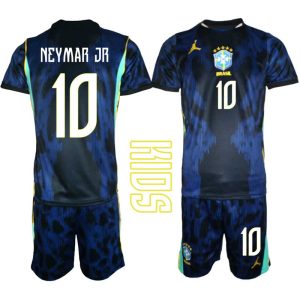 Brasilien Bortaställ VM 2026 Barn – Neymar #10 Fotbollströja