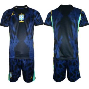 Brasilien Bortaställ VM 2026 Herr Kortärmad Fotbollströja + Shorts
