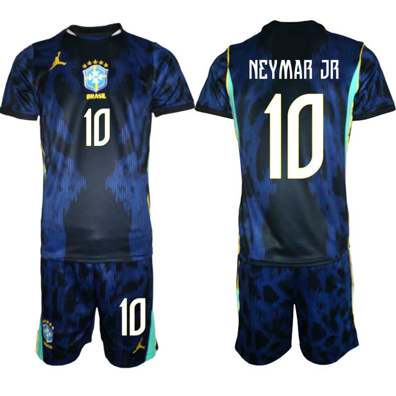 Brasilien Bortaställ VM 2026 Herr – Neymar #10 Fotbollsset Tröja & Shorts 1 Brasilien Bortaställ VM 2026 Herr – Neymar #10 Fotbollsset Tröja & Shorts