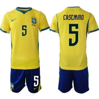 Brasilien Hemmaställ VM 2026 Herr – Casemiro #5 Fotbollsset Tröja & Shorts